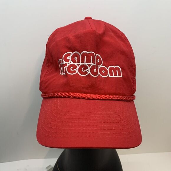 Camp Freedom Red Snapback Hat‎ Cobra Caps Tag - Picture 1 of 6